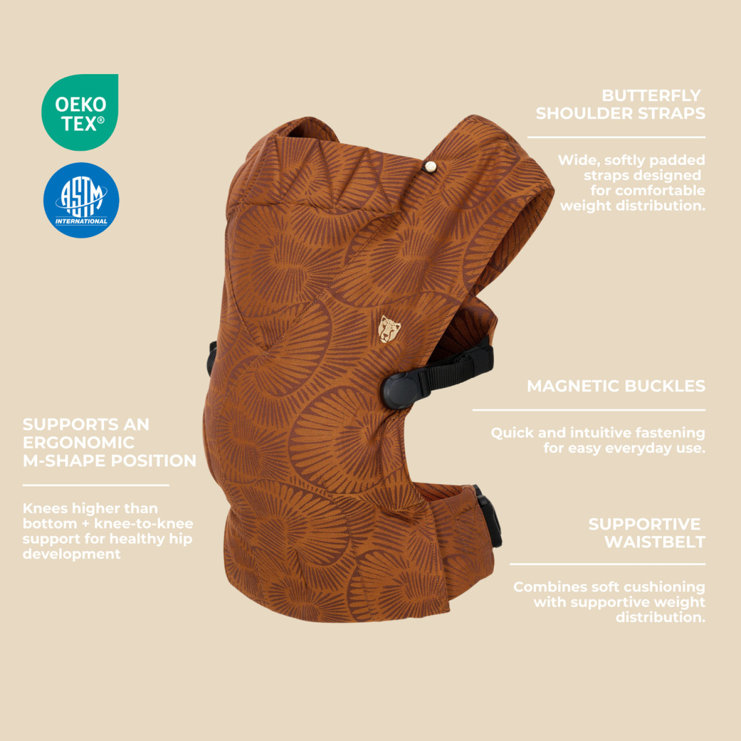 Bowie Baby Carrier Brown Shell